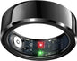 Smart Ring Health Tracker - Waterproof Fitness Ring with Heart Rate & Sleep Monitoring, 7-Day Battery Life, Air Gestures, Compatible with iOS & Android (Black, Size #10)
